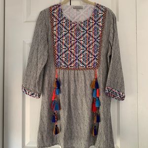 World Market Tassel Blouse